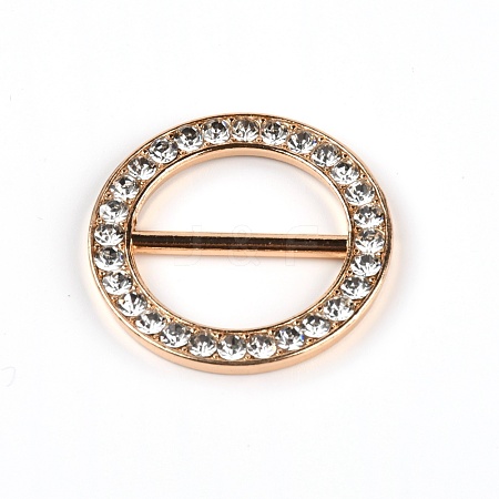 Flat Round Alloy Buckles PALLOY-WH0086-36-1