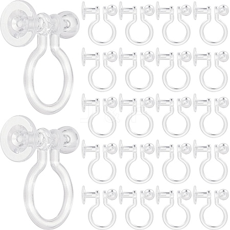 SOFPLATE 200Pcs Plastic Clip-on Earring Findings FIND-SP0001-07-1