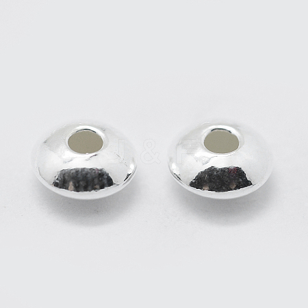 925 Sterling Silver Corrugated Spacer Beads STER-K171-43S-1