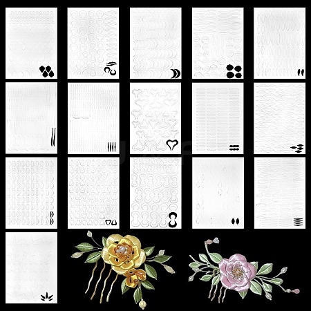 32Pcs 16 Styles Paper Ancient Hairpin for DIY Tool Material DIY-PH0023-46-1