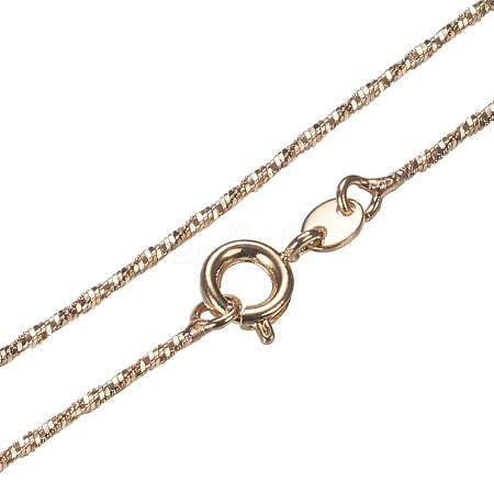 Brass Singapore Chains Necklace Makings MAK-L014-06G-1
