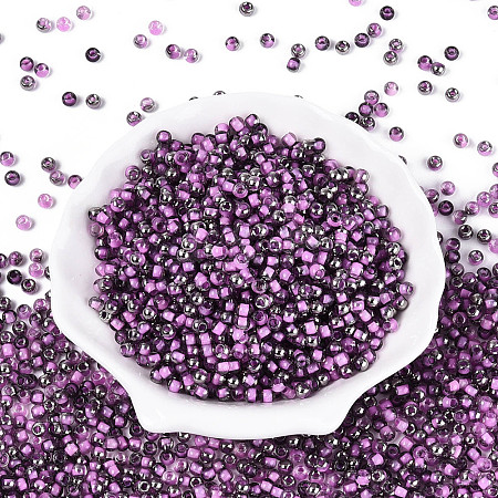 Transparent Inside Colours Glass Seed Beads SEED-T007-19A-03-1