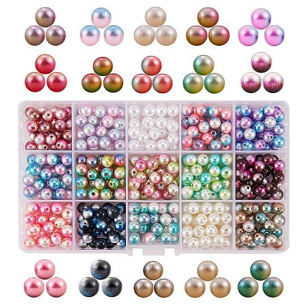 450Pcs 15 Style Acrylic Beads OACR-SZ0001-30-1