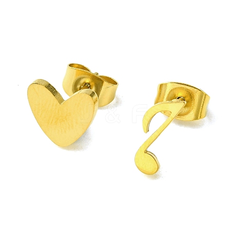 Thanksgiving Day Theme 304 Stainless Steel Stud Earrings EJEW-B041-01G-05-1