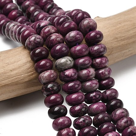 Natural Map Stone/Picasso Stone/Picasso Jasper Beads Strands G-A280-A12-02-1
