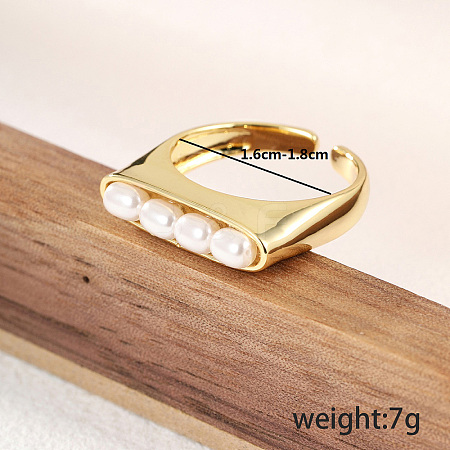 Rectangle Brass Cuff Rings for Wome HC9079-1