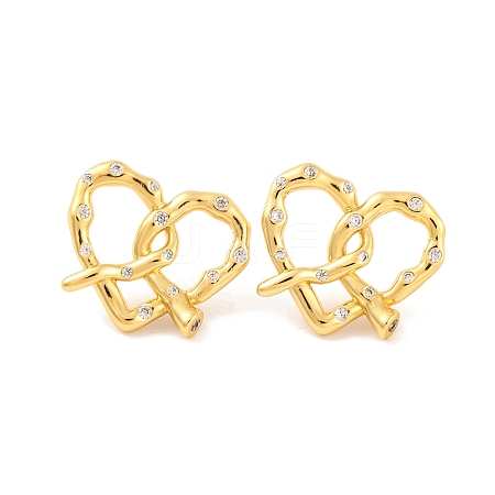 Brass Stud Earrings for Women EJEW-U015-22G-02-1