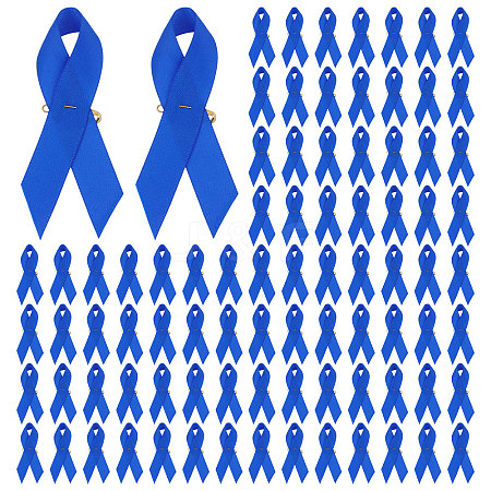 Awareness Ribbon Nylon Brooch JEWB-WH0056-008B-1