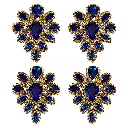 4Pcs Teardrop Shape Hotfix Rhinestone PATC-FG0002-25D-1