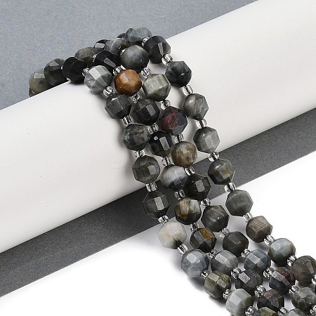 Natural Eagle Eye Stone Beads Strands G-O201B-124F-1