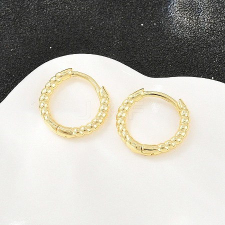 Brass Huggie Hoop Earrings KK-CBA8324-18B-G-1