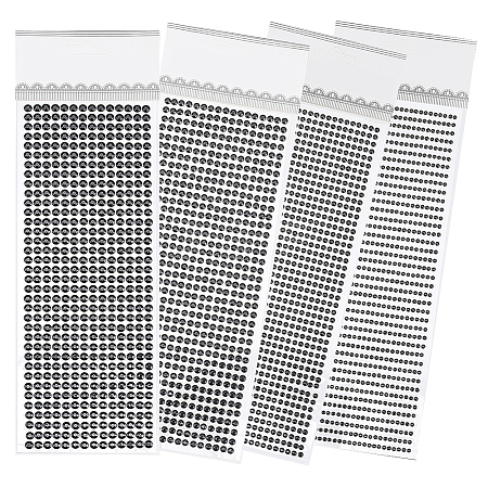 4 Sheets 4 Styles Acrylic Self Adhesive Stickers DIY-GF0014-71D-1
