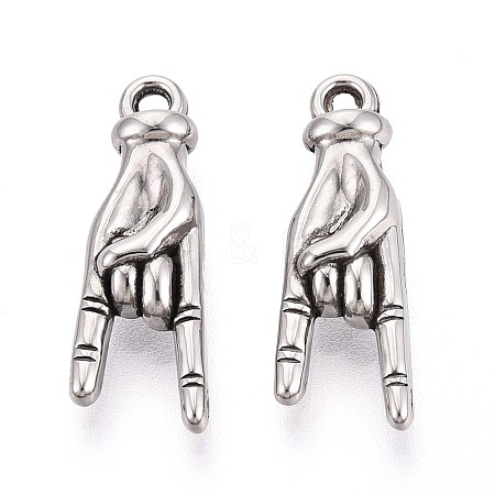 304 Stainless Steel Pendants X-STAS-T065-21A-P-1