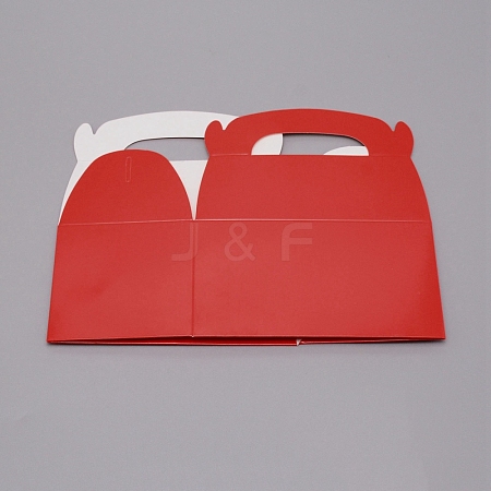 Solid Color Paper Fold Cakes Boxes CON-WH0081-22B-1