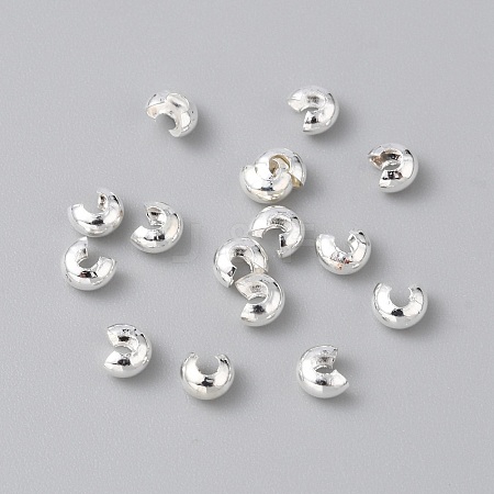 Brass Crimp Beads Covers KK-WH20001-06A-S-1