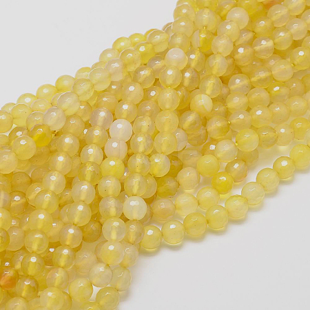 Natural Agate Beads Strands G-G580-4mm-07-1