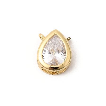 Brass Micro Pave Cubic Zirconia Pendants KK-K419-03G-03-1