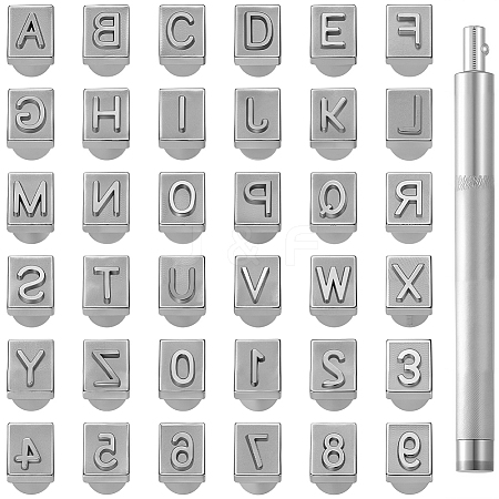 Letter & Number Alloy Leather Stamping Tool Sets TOOL-WH20012-002B-1