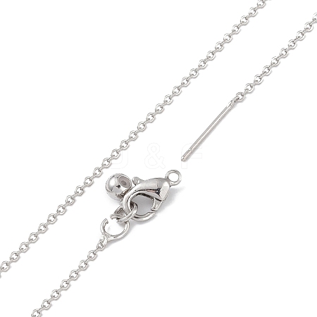 Brass Cable Chain Necklaces KK-P266-01P-1