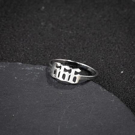 Number 201 Stainless Steel Adjustable Cuff Rings FS-WG22891-12-1