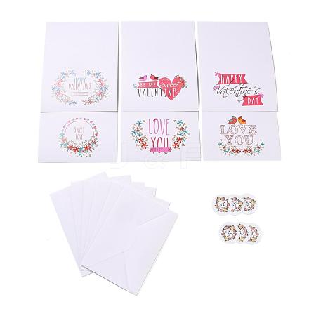 Rectangle Paper Greeting Cards DIY-F096-18-1