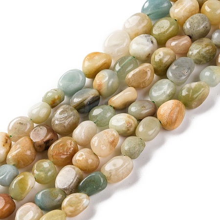 Natural Flower Amazonite Beads Strands G-G146-A19-01-1