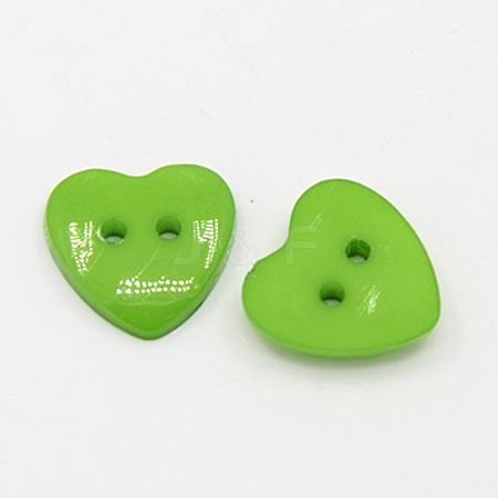 Acrylic Heart Buttons X-BUTT-E071-C-11-1