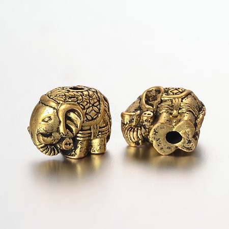 Elephant Alloy Beads PALLOY-L161-03AG-1