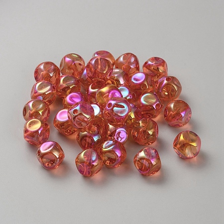 Plating Acrylic Beads LS-OACR-WH20006-01A-1