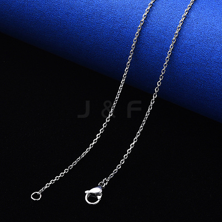 Non-Tarnish 304 Stainless Steel Cable Chain Necklace NJEW-S420-008C-P-1