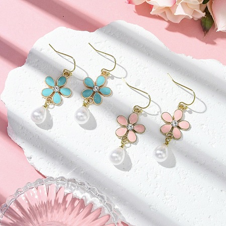 Alloy Enamel Dangle Earrings EJEW-JE06294-02-1