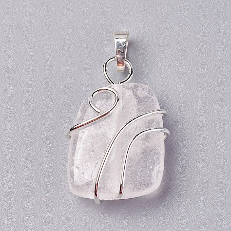 Natural Quartz Crystal Pendants G-I220-D06-1