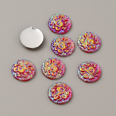 Resin Cabochons CRES-WH0001-49B-1