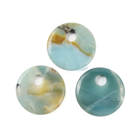 Natural Flower Amazonite Pendants G-C140-10G-1