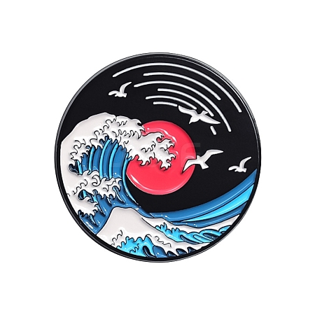 Colorful Wave Theme Metal Enamel Pins PW-WGBDD37-03-1