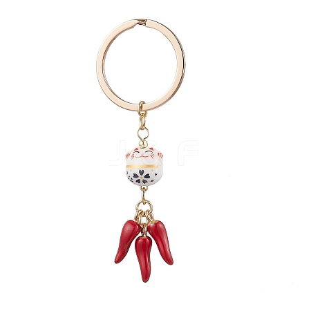 Porcelain & Alloy Enamel Keychain KEYC-JKC01156-05-1