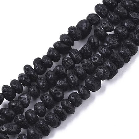 Luster Natural Lava Rock Beads Strands G-S352-27-1