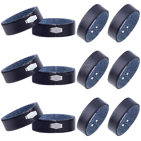 100Pcs Leather with Alloy Waist Belt Keeper Rings FIND-CP0002-45A-1