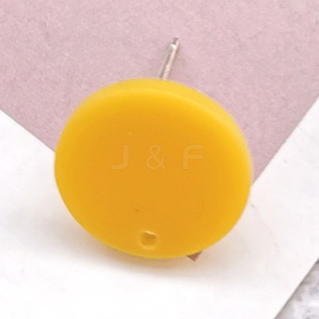 Resin Stud Earring Findings EJEW-CJC0001-14J-1
