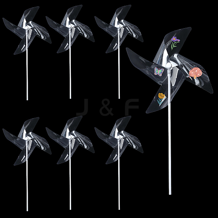 6Pcs DIY Craft PET Windmill DIY-CP0013-48A-1