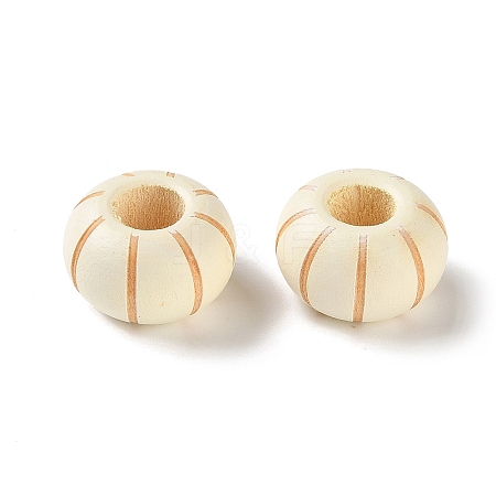 Schima Wood Carved European Beads WD-CBACBB7-02B-1