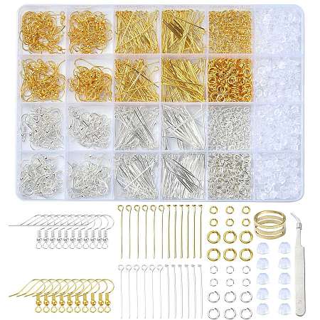 DIY Brass Earring Hooks Jewelry Making Finding Kit DIY-YW0008-63-1