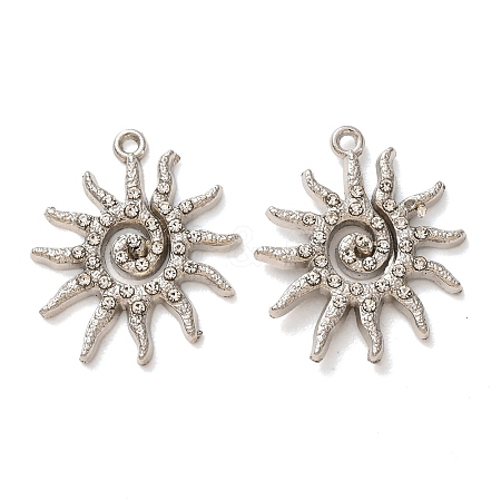 Alloy Rhinestone Pendants RB-CBAA987-19P-1