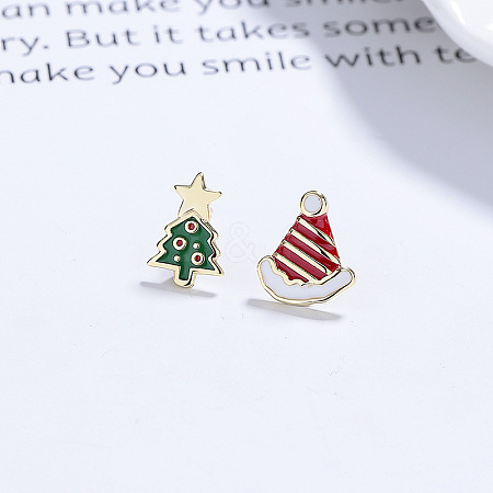 925 Sterling Silver Stud Earrings EJEW-F397-02G-1
