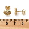 Rack Plating Brass Micro Pave Clear Cubic Zirconia Stud Earrings EJEW-K299-01G-S-5