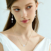 16Pcs 2 Colors Cross Natural Pearl Connector Charms PALLOY-HS00044-5