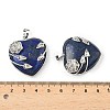 Dyed Natural Lapis Lazuli Heart Pendants G-S391-01P-N-3