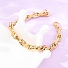304 Stainless Steel Cable Chain Bracelets for Women Men BJEW-F529-04G-3