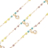 Brass & Glass Seed Beaded & ABS Plastic Pearl Chain KK-CBA3B44-13G-1