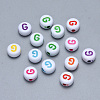 Craft Acrylic Horizontal Hole Letter Beads SACR-S201-11G-1